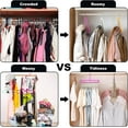 thumbnail image 6 of 4 Pack Clothes Hanger Organizer, 9 Holes Rotate Anti-Skid Folding Hanger with Multifunction Space Saving and Cascading Features for Heavy Clothes, Shirts Pants Dresses Coats, 6 of 7