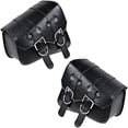 thumbnail image 3 of Astra Depot 1 Pair Black PU Leather Solo Side Swing Arm Saddle Bag for Harley Sportster XL 883 1200, 3 of 4