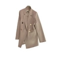 thumbnail image 1 of Fashnice Veste d'Extérieur pour Femmes, Blazer à Double Boutonnage, Cardigan Décontracté pour Bureau, Kaki TG, 1 of 5