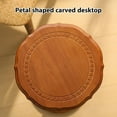 thumbnail image 5 of Round Solid Wood Side Table - Retro Accent Table for Living Room, 5 of 9