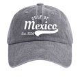 thumbnail image 1 of Visors Unisex Embroidery Of Mexico Hat Baseball Cap Vintage Wash Hats Baseball Caps, 1 of 3