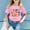 Pink, variant on Toddler Girl Shirts 4t Cartoon Print Short Sleeve T-Shirts Fashion Crew Neck Vacation Tops Little Girls Clothes 3-4 Years