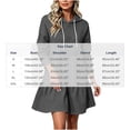 thumbnail image 2 of Guieoi Women's Fall/Winter Long-Sleeve Sweatshirt Dress with Light Fleece Lining and Lace Hem Gray XL, 2 of 5