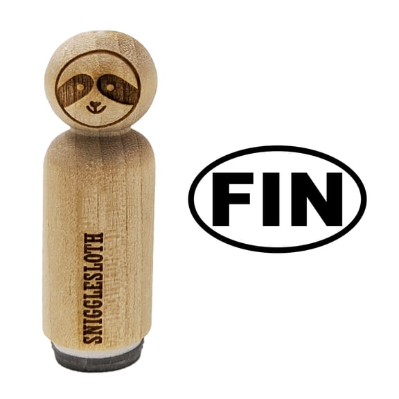 Finland FIN Euro Oval Rubber Stamp for Scrapbooking Crafting Stamping - Mini 1/2 Inch