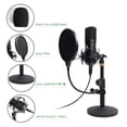thumbnail image 2 of USB Computer Microphone with One-Touch Mute, Gain Knob, Shock Mount, Condenser Recording Mic for PC, Gaming, Streaming, Podcasts - AU-PM421T, 2 of 7