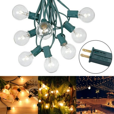 Ktaxon 100 Feet G30 G40 G50 Outdoor Patio String Lights With 125
