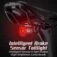 thumbnail image 2 of WEST BIKING Intelligent Bike Taillight Rechargeable Bicycle Rear Light High-Bright Cycling Warning Lamp Waterproof with 6 Light Modes for MTB Mountain Bike Road Bike, 2 of 7