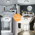 thumbnail image 3 of Black Acrylic Ceiling Light, 22cm Slim Design, Super Bright Energy Saving, Remote Control, Long Lifespan, Suitable for Home Office, 3 of 6