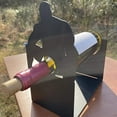 thumbnail image 4 of Wine Bottle Holder Metal Tabletop Wine Racks Countertop Single Bottle Wine Display Stand Dinning Table Decoration Wine Storage for Kitchen Home Bar Novelty Gift (Black), 4 of 7