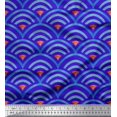 thumbnail image 1 of Soimoi Georgette Viscose Fabric Scales Geometric Print Fabric by the Yard 42 Inch Wide, 1 of 3