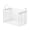 White3, variant on Clear Zippered Storage Organizer, Transparent Clothing Storage Box with Handles for Closet, Bedroom & Toys(S)