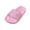 Pink, variant on Girl's Sequin Beach Sandals Sparkly Open Square Toe Flat Sandals Slip on Cute Slides