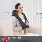 Snailax Neck Back Massager with Heat, Shiatsu Neck and Shoulder Massager Pillow Deep Tissue Kneading, Gifts