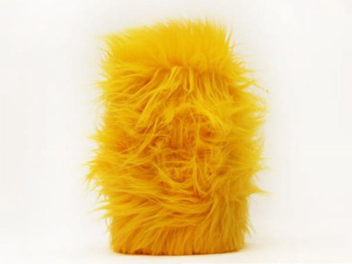 Faux Fake Fur GORILLA Fabric Sold by the Yard (YELLOW)
