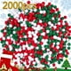 thumbnail image 1 of 2000 pompones navideños de 1 cm | Surtidos de bolas decorativas suaves y esponjosas rojas, verdes y blancas para manualidades y adornos navideños., 1 of 6