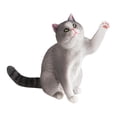 thumbnail image 3 of Figura de gato de simulación, juguete educativo de aprendizaje, juguete cognitivo educativo Gris, 3 of 9