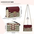 thumbnail image 7 of Pzuqiu Flower Print Women Leather Crossbody Bag Metal Chain Strap Versatile Small Leather Crossbody Bags for Women Craftsmanship Vintage Trendy for Daily Life, 7 of 7
