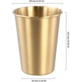 thumbnail image 3 of Arcticwind 4Pcs 304 Stainless Steel Tumbler Cups, 17oz Unbreakable Metal Beer & Drinking Glasses, BPA-Free, Reusable Water Cups with Tapered Design for Home, Bar, Party, Gold, 3 of 7
