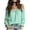 Mint Green, variant on Womens Casual Off Shoulder Tops,Long Sleeve Ruffle Flowy Chiffon Blouses Shirts,Mint Green Women's S-XXL