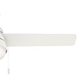 thumbnail image 2 of Hunter 52 inch Indoor Ceiling Fan with LED Light and Pull Chain - White Modern Ceiling Fan, Standard Mount, 3 Blades, For Bedroom, Living Room, or Kitchen, Quiet - Aker 50378, Fresh White, 2 of 13