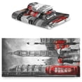 thumbnail image 2 of GZHJMY Stylish London Street View Big Ben Soft Luxury Set of 3 Towels, 1 Bath Towel+1 Hand Towel+1 Washcloth, Multipurpose for Bathroom, Hotel, Gym, Spa and Beach, 2 of 5