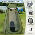 thumbnail image 3 of Portable Camping Toilet with Pop Up Privacy Tent, Folding Portable Toilet for Camping with 12 Inch Seat, LED Light Portable Bathroom Kit for Adults up to 400 Lbs, 3 of 7
