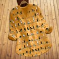 thumbnail image 2 of CHOK Hauts pour Femmes Liquidation Mode Été Décontractée Ample Lin Manches Longues Col Rond Blouse en Solde, 2 of 4
