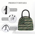 thumbnail image 5 of Defioc Jungle Green Camo USA Flag Print LunchBag for Women and Men - Leakproof Cooler Tote Bag Organizer - Reusable Lunch Box for Office/Picnic/Hiking/Beach, 5 of 6