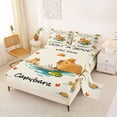 thumbnail image 2 of Erosebridal Kawaii Capybaras Bed Sheets For Capybara Lover,Cute Animal Capybara Decorations King Sheets For Kids 4 Pieces, 2 of 6