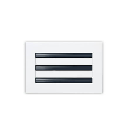 

10x6 Modern AC Vent Cover - Decorative White Air Vent - Standard Linear Slot Diffuser - Register Grille for Ceiling Walls & Floors - Texas Buildmart