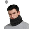 thumbnail image 3 of Luxtrada Harsh Winter Double-Layer Soft Fleece Lined Thick Knit Neck Warmer Circle Scarf Windproof for Women Men (Black), 3 of 9