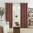 thumbnail image 1 of Eclipse Allure Draft Stopper, 100% Blackout Grommet Top Curtain Panel, Blush Pink, 50 x 84, 1 of 12
