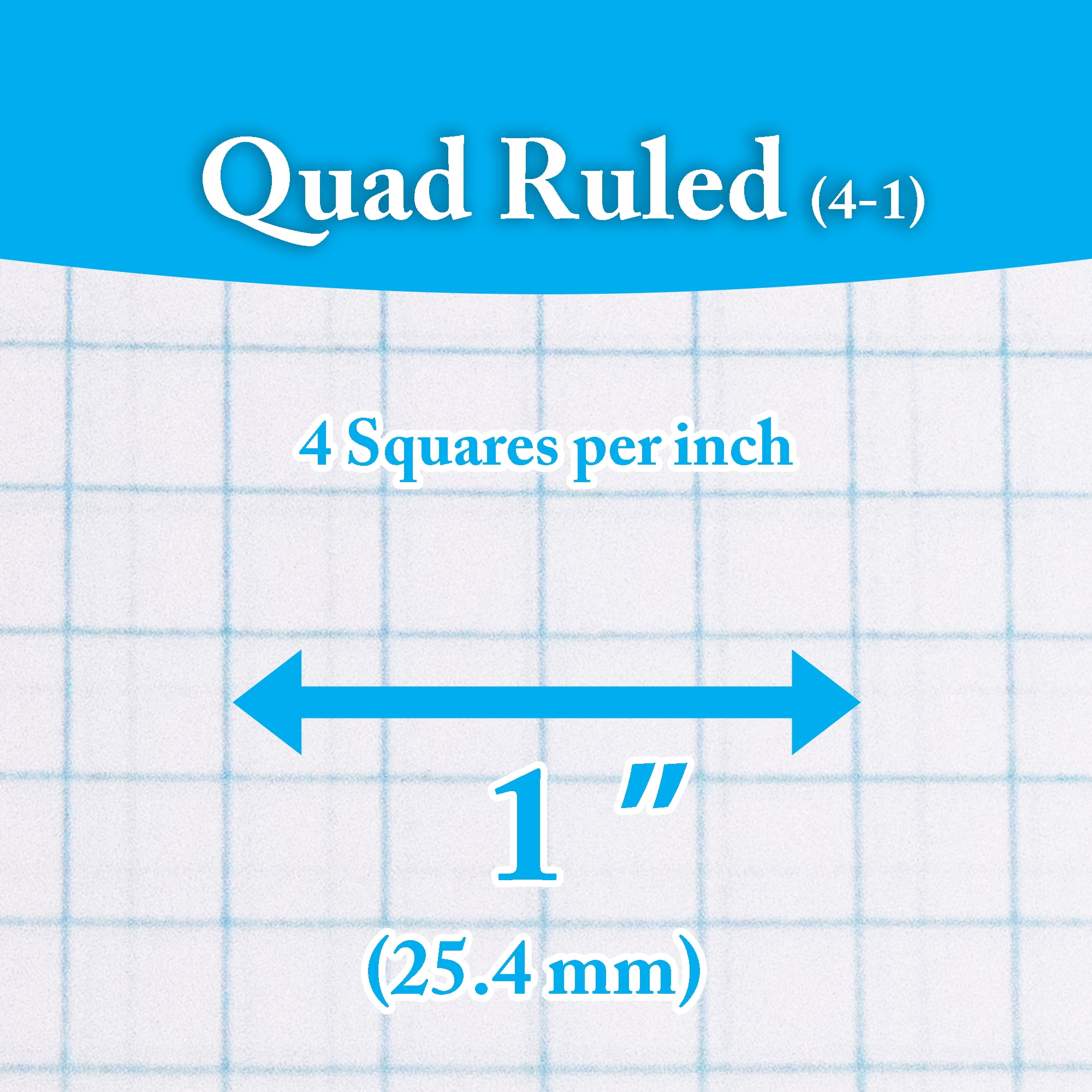 BAZIC Graph Quad-Ruled 4-1" Spiral Notebook 100 Sheet, 24-Pack