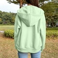 thumbnail image 4 of kamemir Sweatshirt for Women Womens Full Zip Slub Hoodie Plus Size(Mint Green,M), 4 of 6
