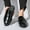 Brown, variant on Glossy Black Penny Loafer Backless Mule Slippers for Men