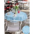 thumbnail image 5 of Outdoor Tablecloths with Umbrella Hole & Zipper, Blue Leaves Round Tablecloths 60 Inch, Summer Botanical Pastoral Waterproof Table Cloth, Patio/Pool/Picnic Table Covers, 5 of 8