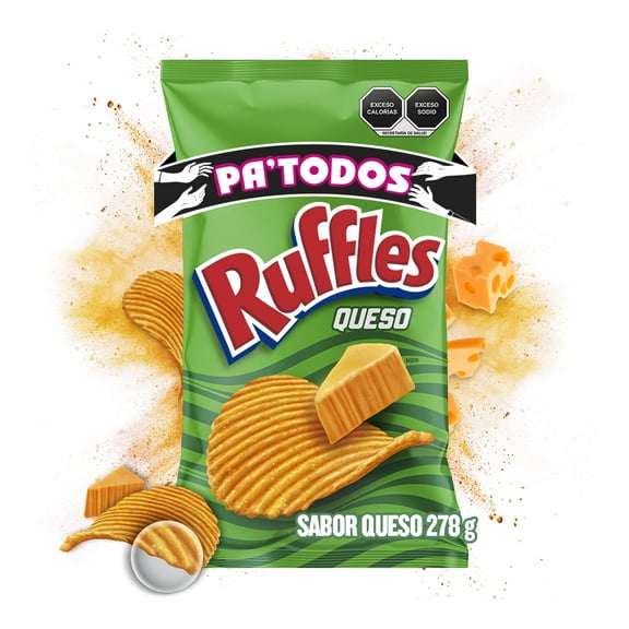 Papas fritas Ruffles sabor queso 278 g
