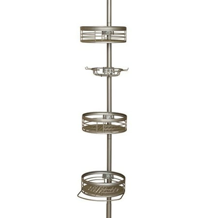 Zenith 3-Shelf Tension Pole Caddy, Satin Nickel