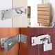 thumbnail image 2 of Cerrojo para candado, 2 paquetes de pestillo de puerta de acero inoxidable, tornillos de pestillo para puerta, ventana, garaje, jardín, plateado, 4 pulgadas, 2 of 5