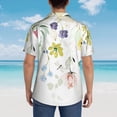 thumbnail image 4 of Balery Wildflowers Camisas hawaianas de manga corta para hombre, camisas playeras de corte holgado, camisas de vacaciones con botones,Large, 4 of 7