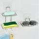 thumbnail image 4 of Fiudx Ofertas flash Artículos en oferta Estante de jabón de acero inoxidable, estante de almacenamiento para baño, estante de almacenamiento de jabón montado en la pared no perforado, 4 of 7
