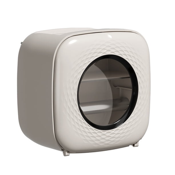 Organizador de baño para el hogar Soporte de papel higiénico Caja de almacenamiento de montaje en pared con tapa