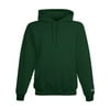 Men's Double Dry Action Fleece Pullover Hood, Dk Green Heather - M