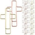 thumbnail image 3 of 20PCS Cross Shaped Decorative Metal Paper Clips for Office School Use Gold and Rose Gold Design, 3 of 5