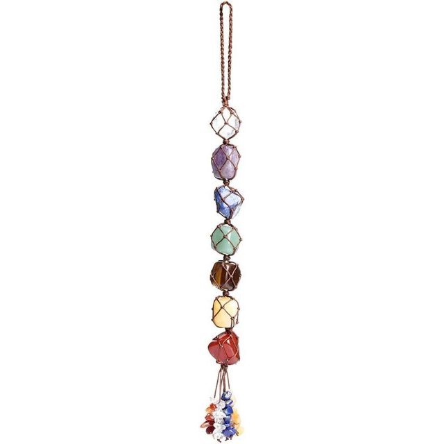 Chakra Healing Crystals For Yoga Meditation, Wealth Attraction Crystal Window Hanging Natural Gemstone Uniqueness In Home Decoration