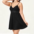 thumbnail image 6 of Stamzod Plus Size Nightgowns for Women V-Neck Lace Camisoles Sleep Shirt Spaghetti Strap Night Dress with Bow Decoration L, 6 of 7