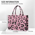 thumbnail image 3 of Large Capacity Tote Bag,Pink and Black Of Leopard Print Handbag Fashion Luxury Tote Bag,15.7"x13"x 5.1" Inches,Laptop Compatible, 3 of 6