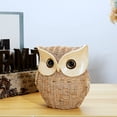 thumbnail image 2 of Grandest Birch Owl Ornament Realistic Looking Vivid Facial Expression Resin Rattan Handmade Owl Figurine Decoration for Home Eye-c, 2 of 8