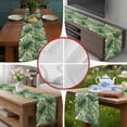 thumbnail image 6 of Green Tropical Leaves Table Runner 90 Inches Long,Farmhouse Summer Leaf Plants Cotton Linen Table Runners Dresser Scarves,Fabric Tabletop Scarf Furniture Cover for Home Dinner Party 13"x90", 6 of 9