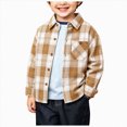 thumbnail image 4 of WXFAZCVU Boys' Button-Down Shirts Plaid Long Sleeved Coat Casual Outwear School Clothing Size 2-3 Years, 4 of 4